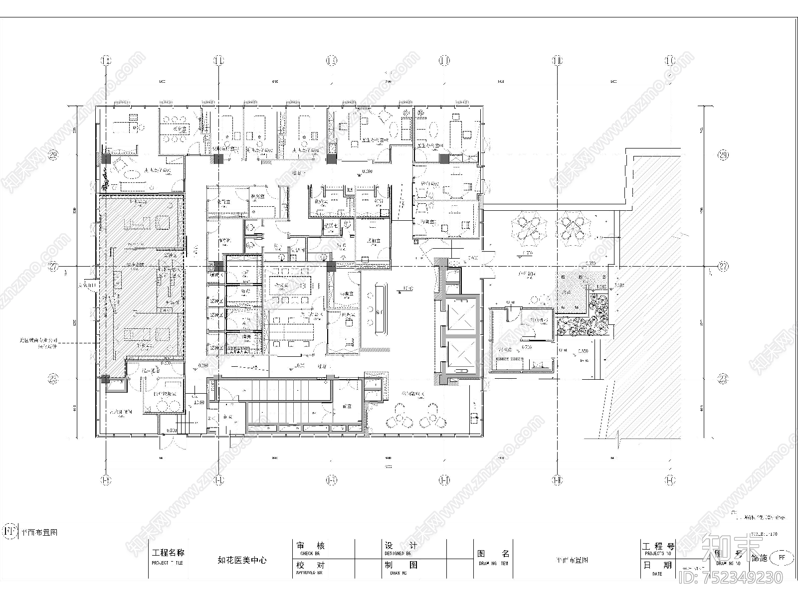 如花医美中心cad施工图下载【ID:752349230】