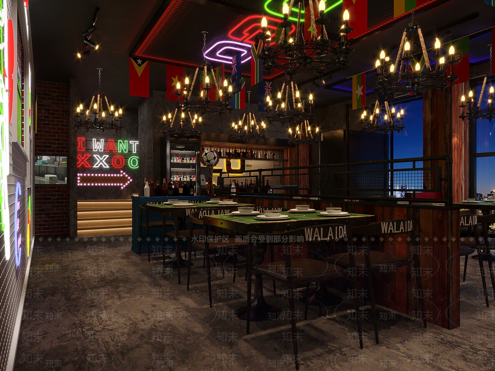 现代酒吧3D模型下载【ID:452405491】