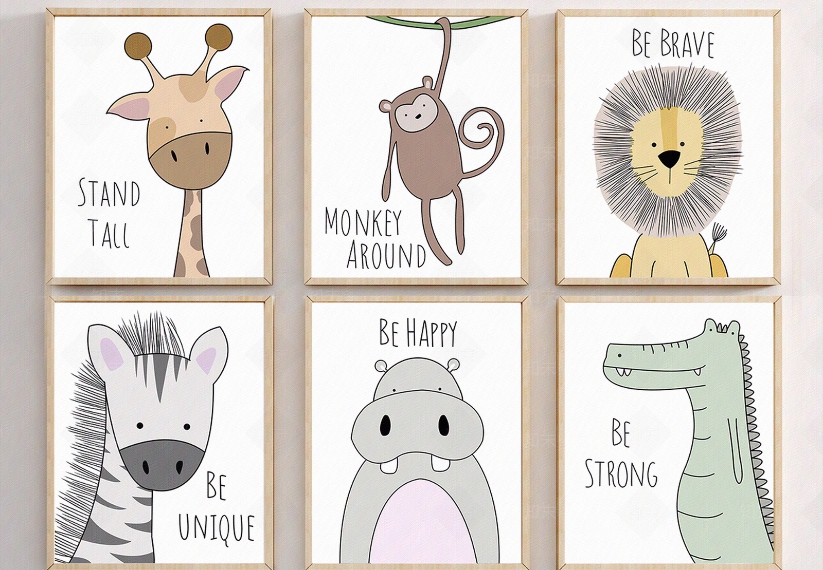 北欧儿童房挂画贴图下载【ID:152420075】