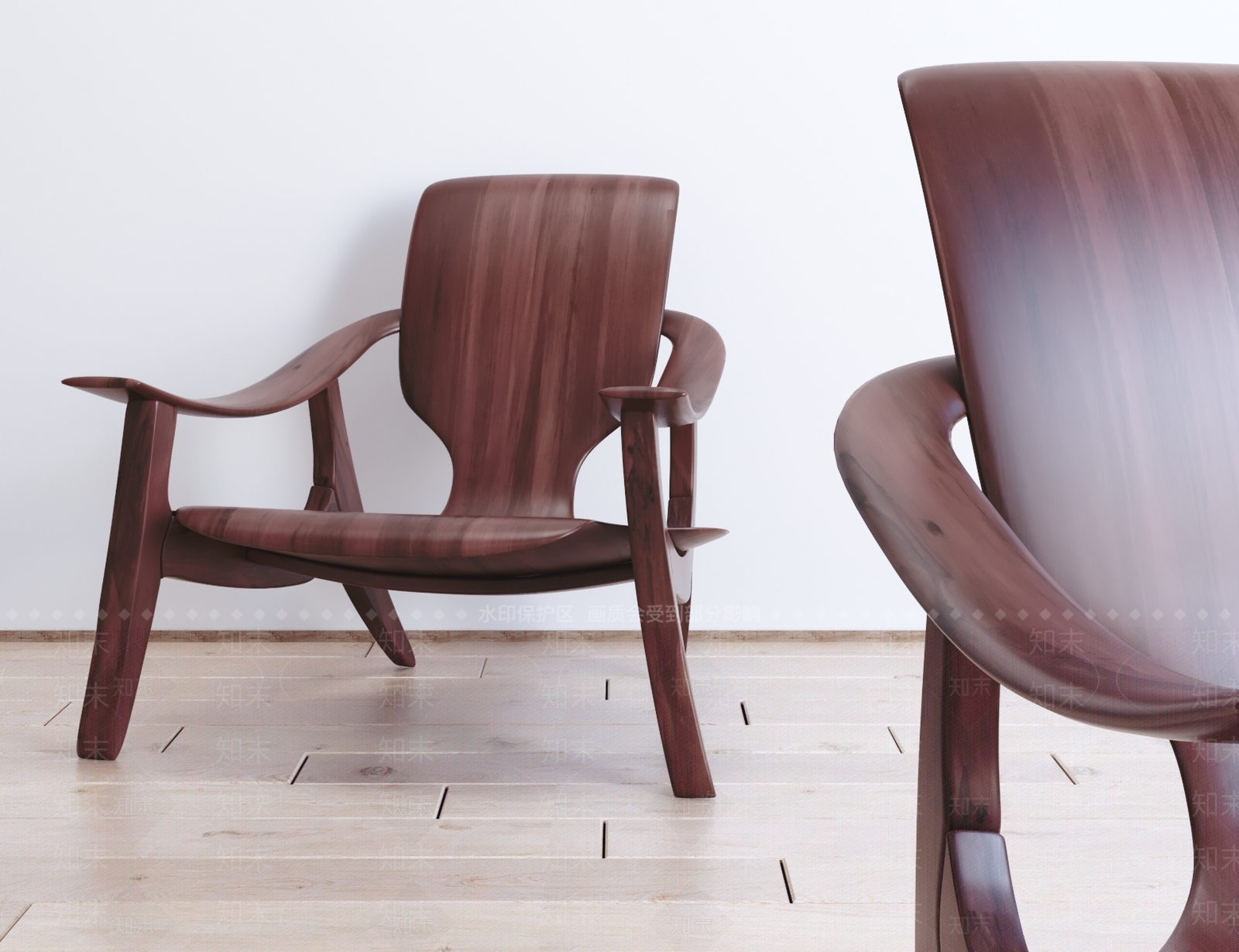 中式红木椅子3D模型下载【ID:252445468】