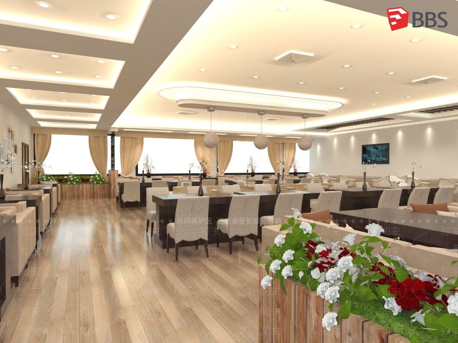 其他风格西餐厅SU模型下载【ID:852466551】