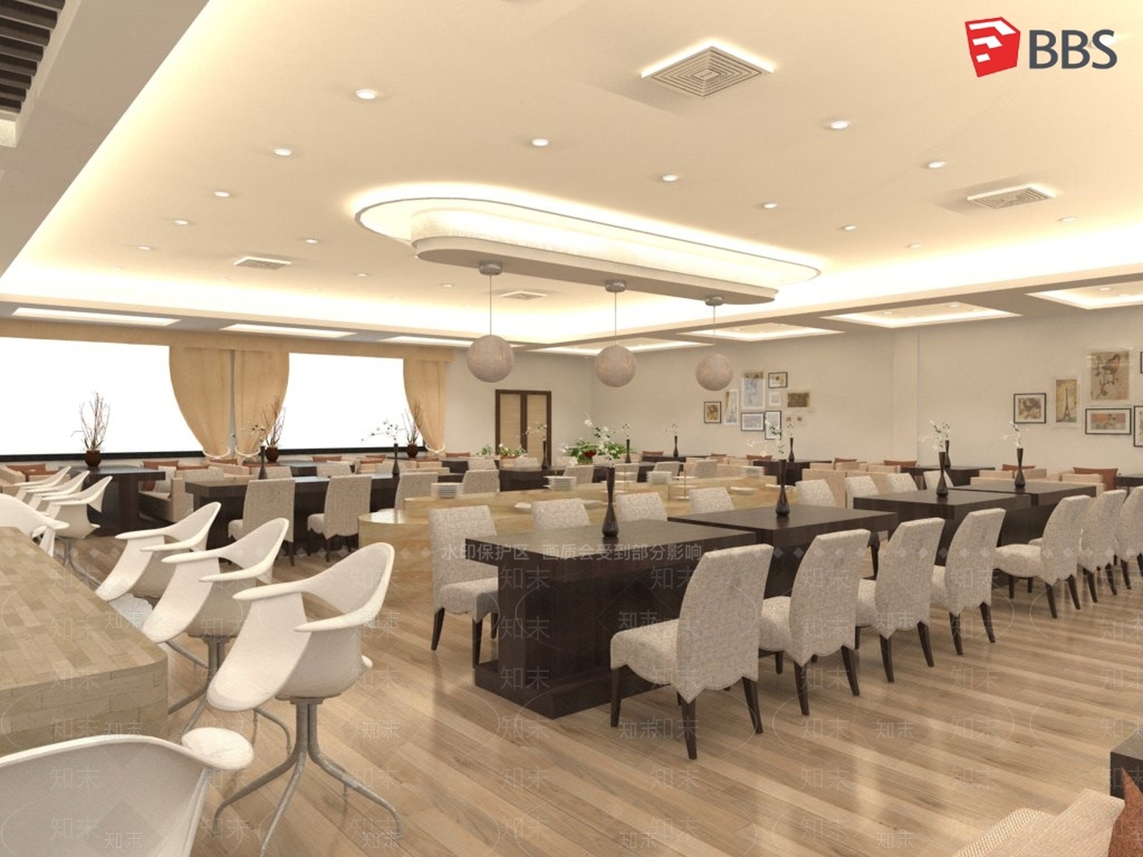 其他风格西餐厅SU模型下载【ID:852466551】