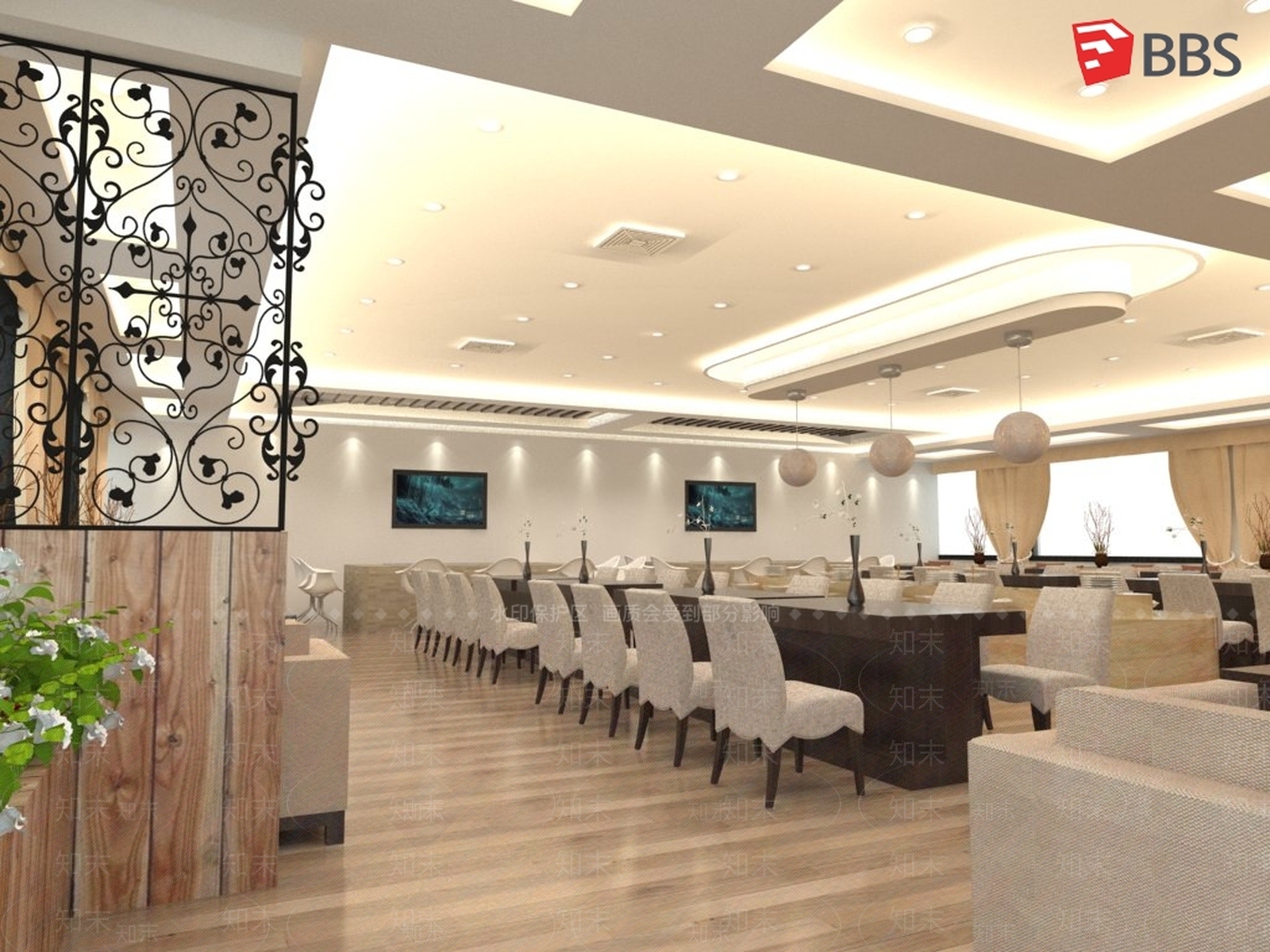 其他风格西餐厅SU模型下载【ID:852466551】