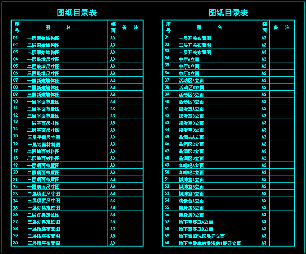 别墅软装施工图施工图下载【ID:552525402】