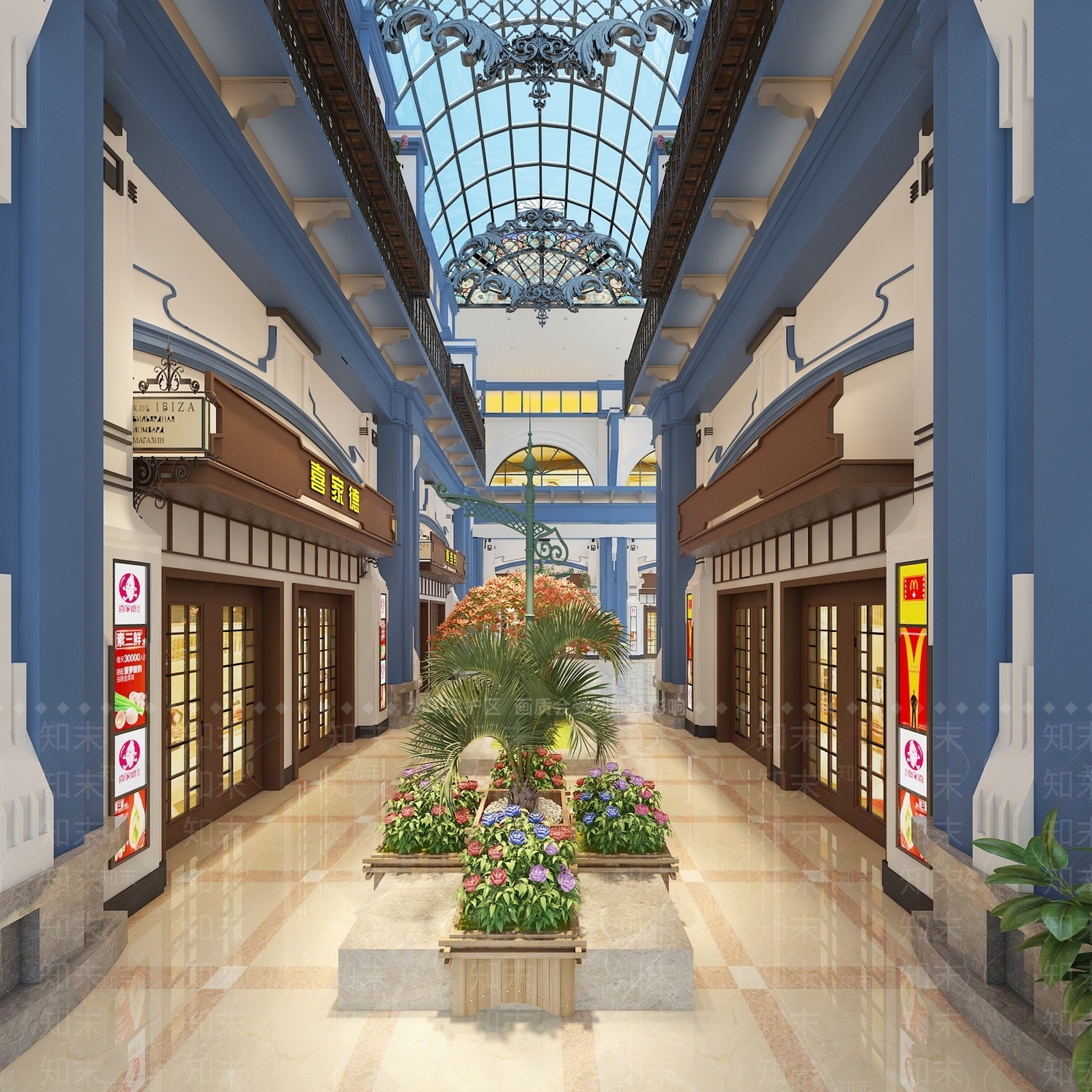 美式城商街3D模型下载【ID:552558199】