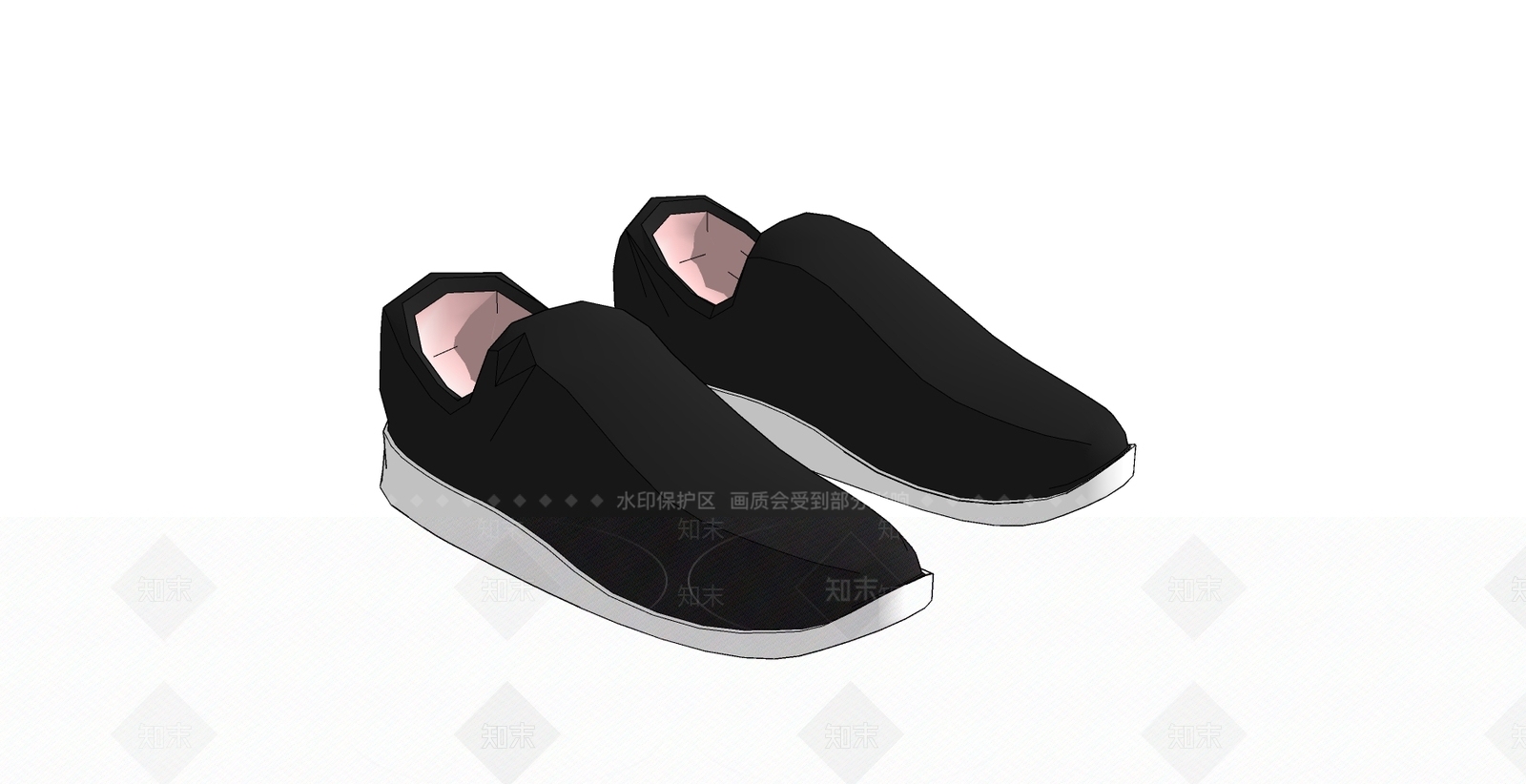 现代风格鞋子SU模型下载【ID:952584241】