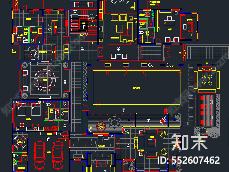 大型别墅完整施工图施工图下载【ID:552607462】