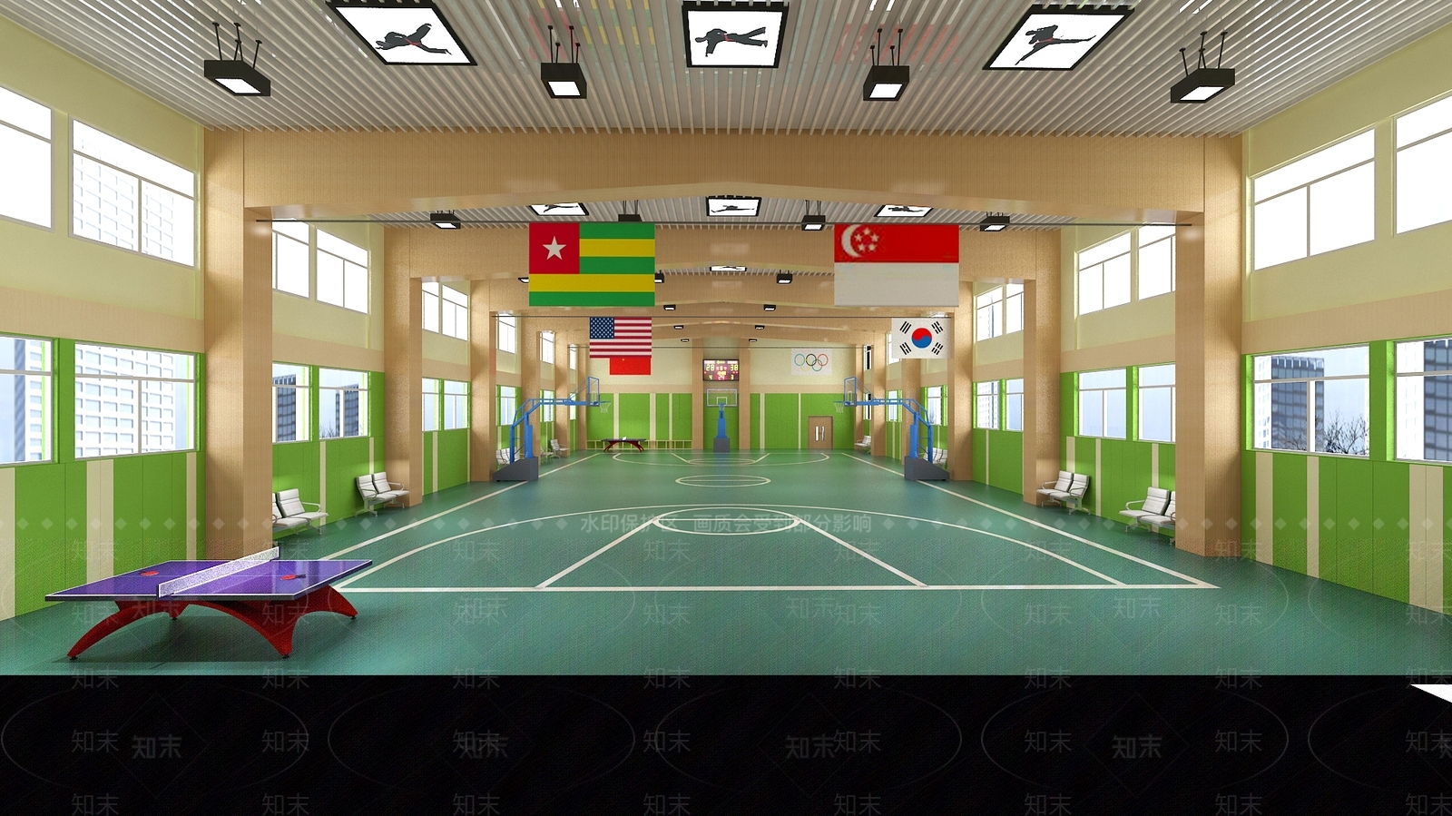 现代体育馆3D模型下载【ID:352614050】
