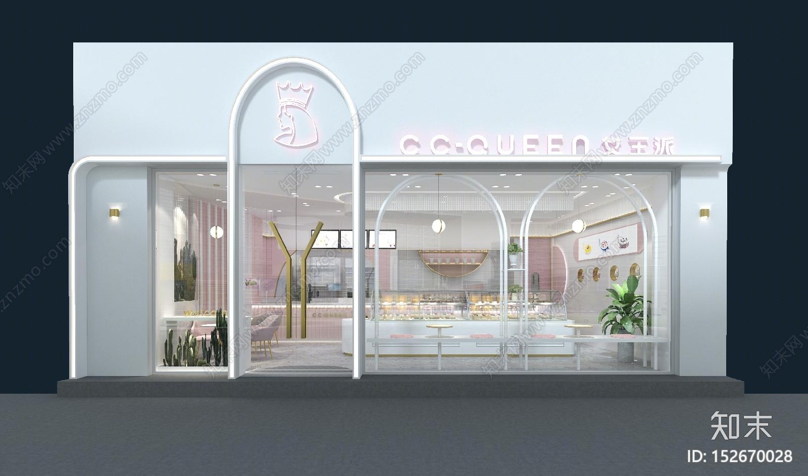 北欧网红蛋糕店3D模型下载【ID:152670028】