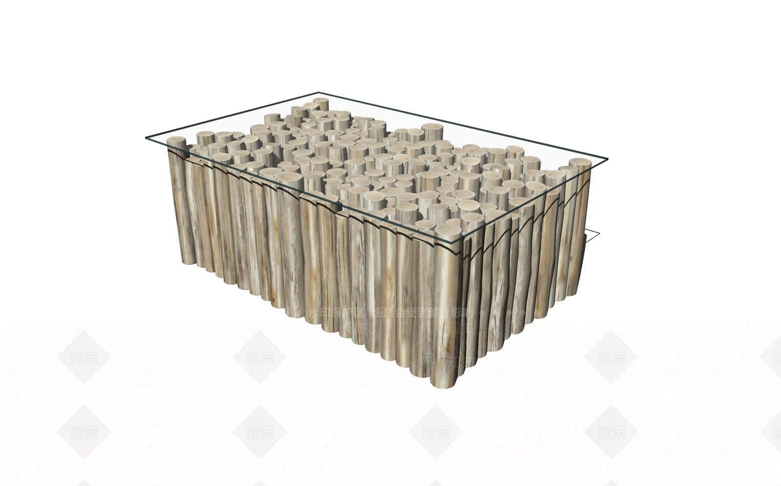 新中式风格根雕茶几SU模型下载【ID:652705580】