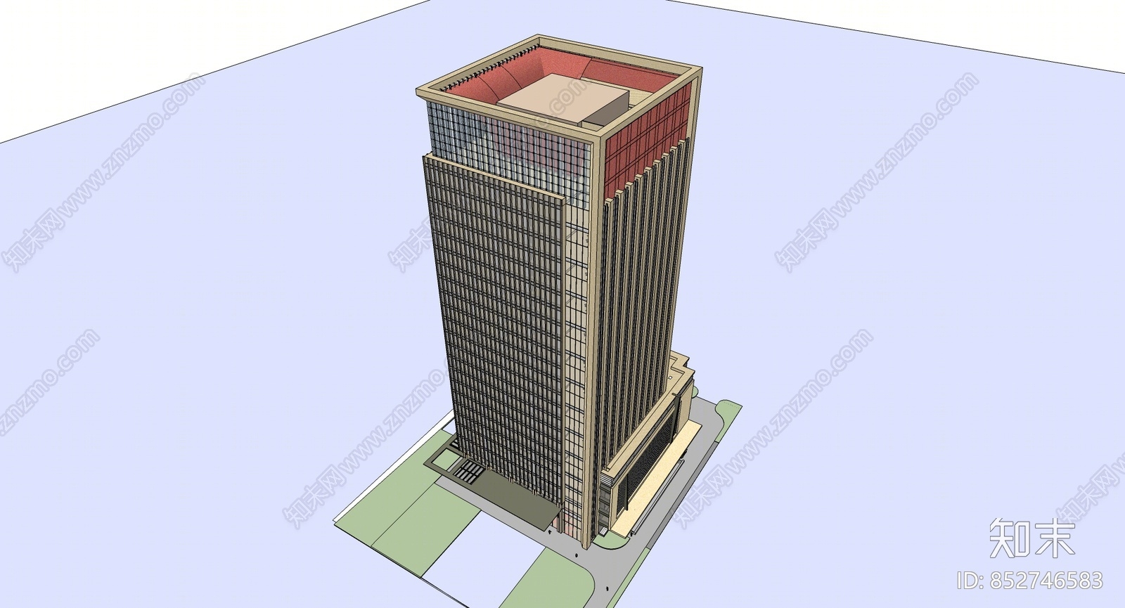 现代风格建筑SU模型下载【ID:852746583】