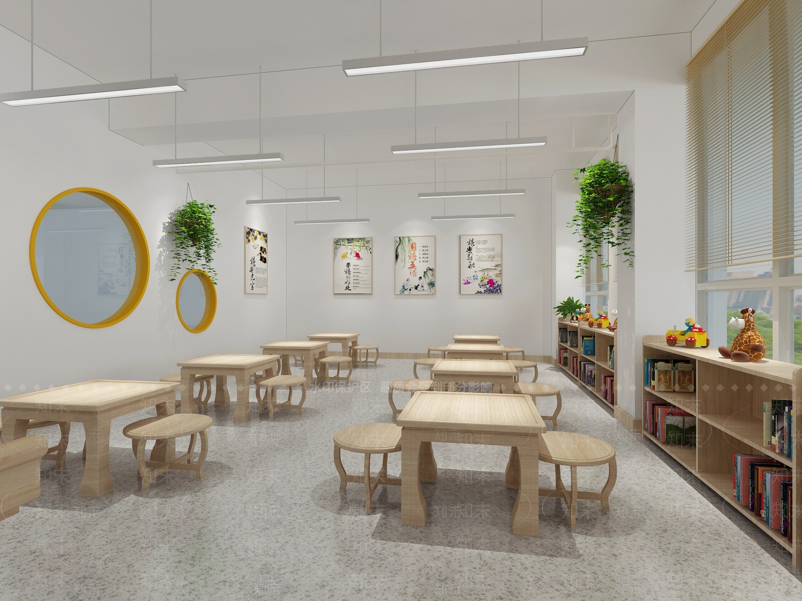 北欧风幼儿园3D模型下载【ID:552749040】