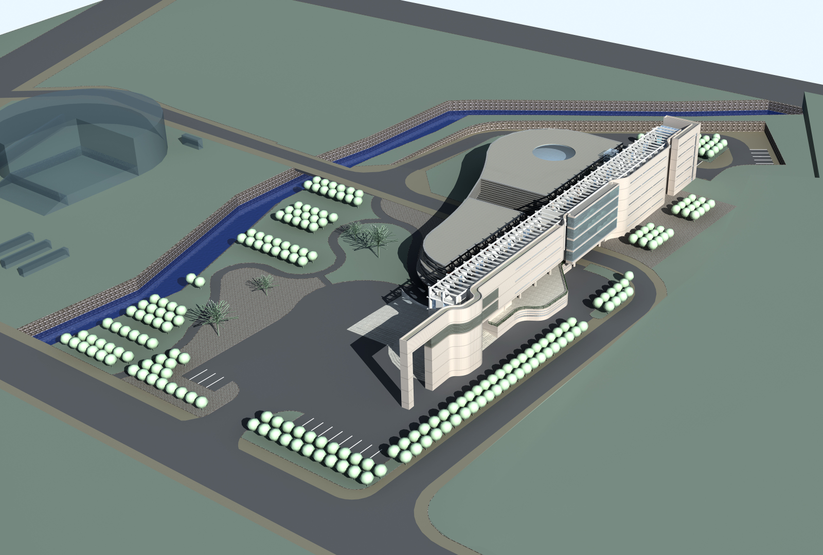 图书馆建筑效果图＋CAD＋平面图22套施工图下载【ID:752757133】