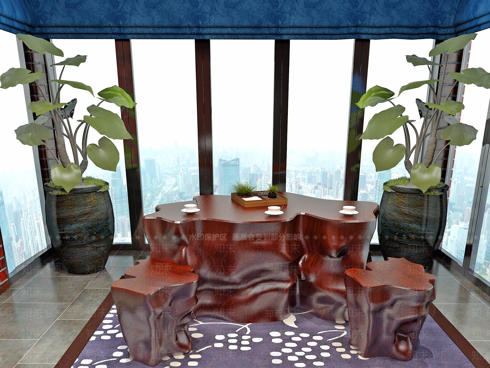 中式根雕茶几3D模型下载【ID:152774747】