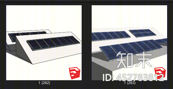 现代风格太阳能SU模型下载【ID:452783812】