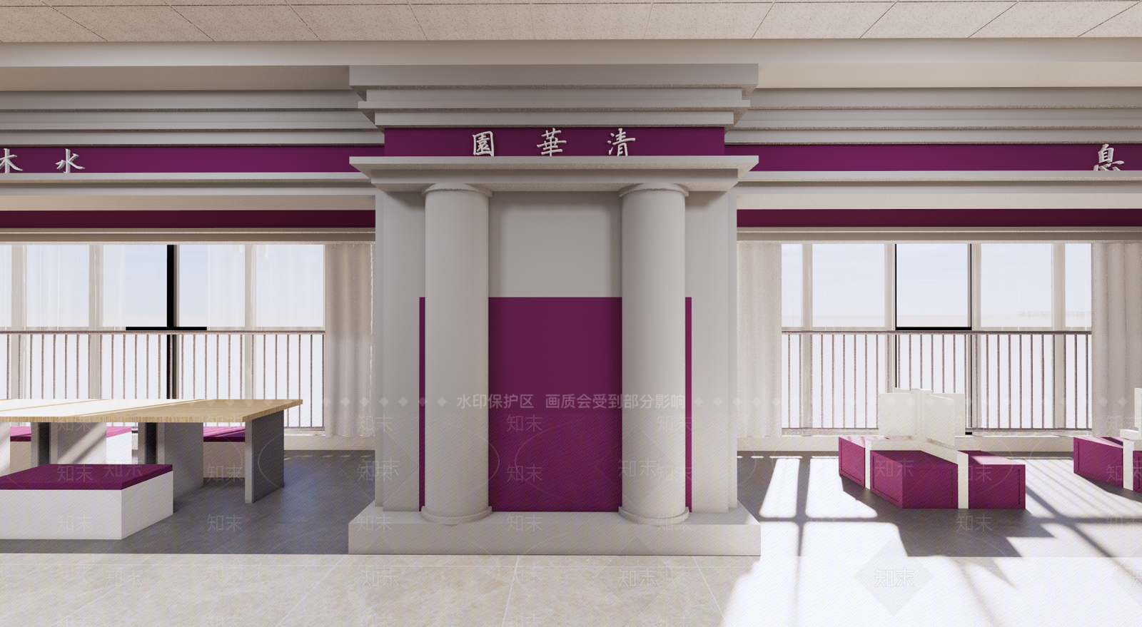 现代风格教室SU模型下载【ID:552788391】