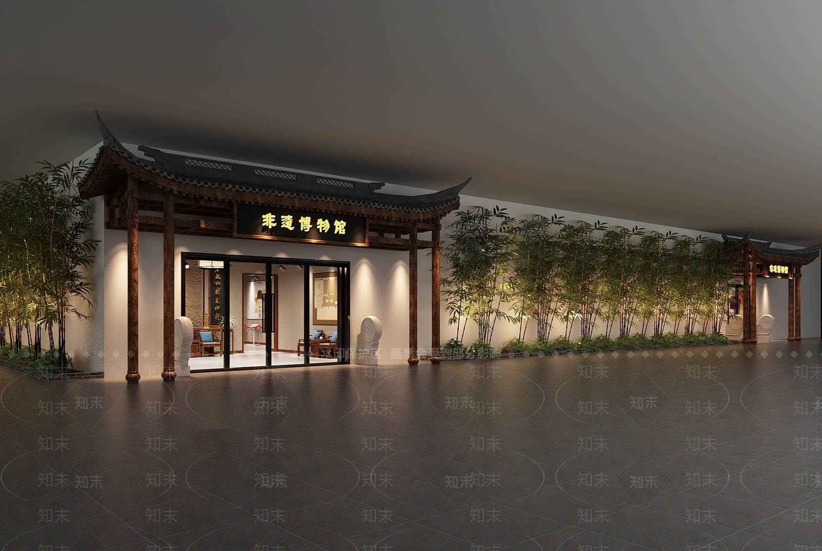 新中式博物馆3D模型下载【ID:952792762】