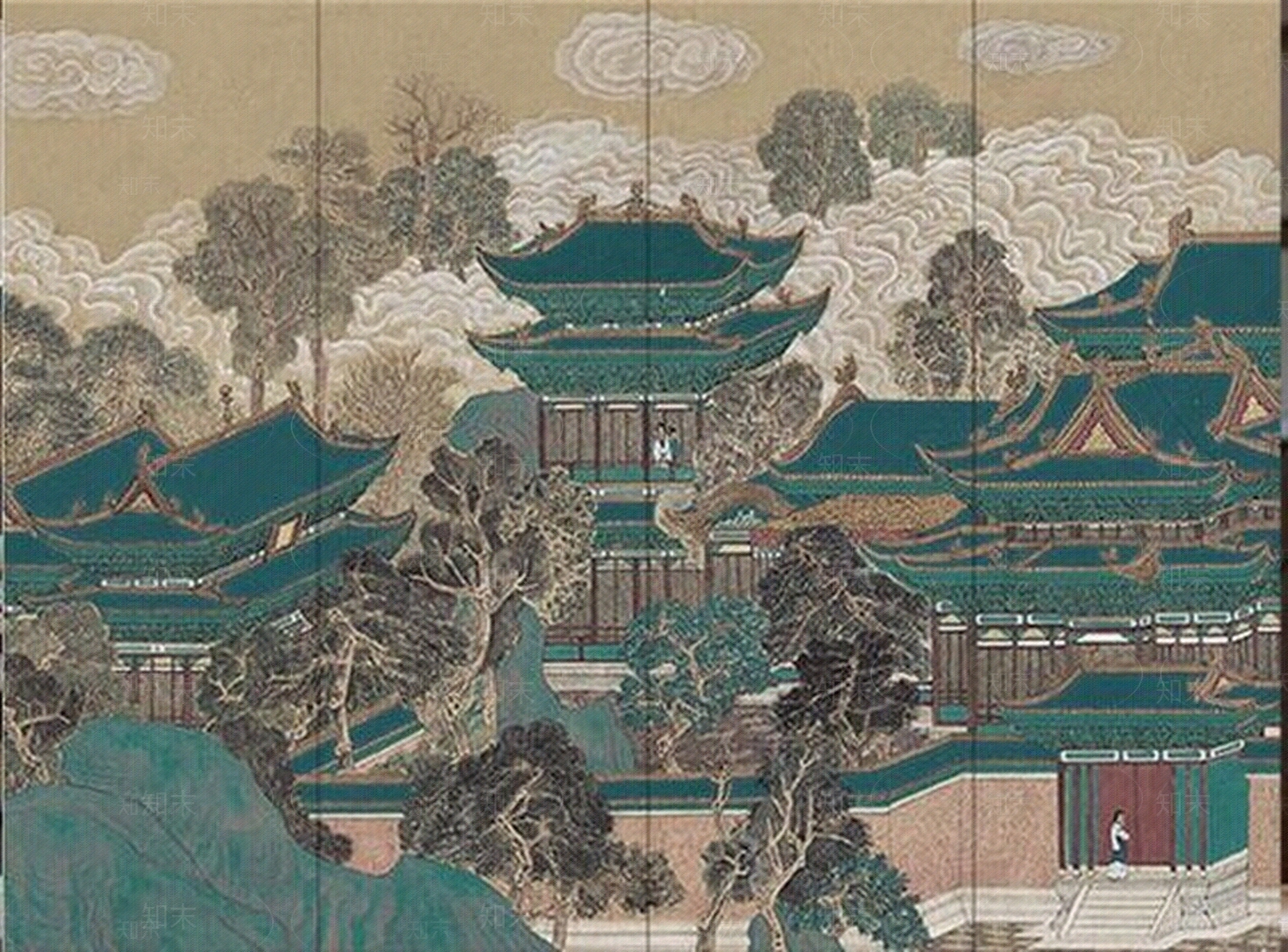 新中式壁画贴图贴图下载【ID:352793964】