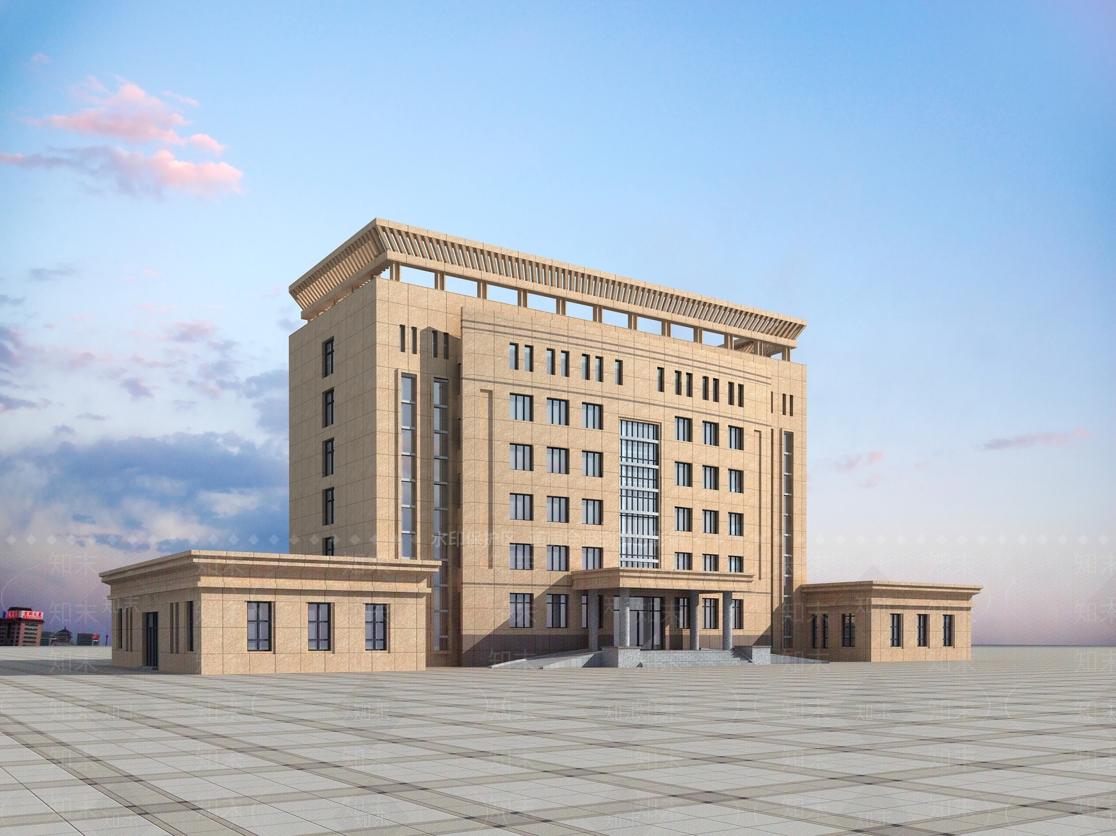欧式办公楼3D模型下载【ID:452794504】