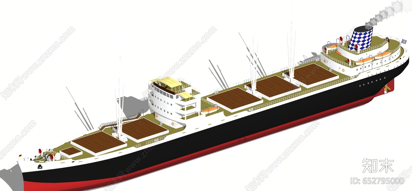 现代风格货船SU模型下载【ID:652795000】