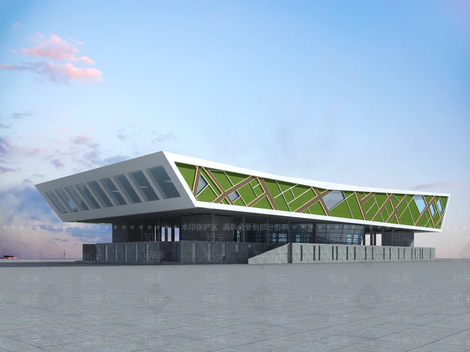 现代单体建筑3D模型下载【ID:552809422】