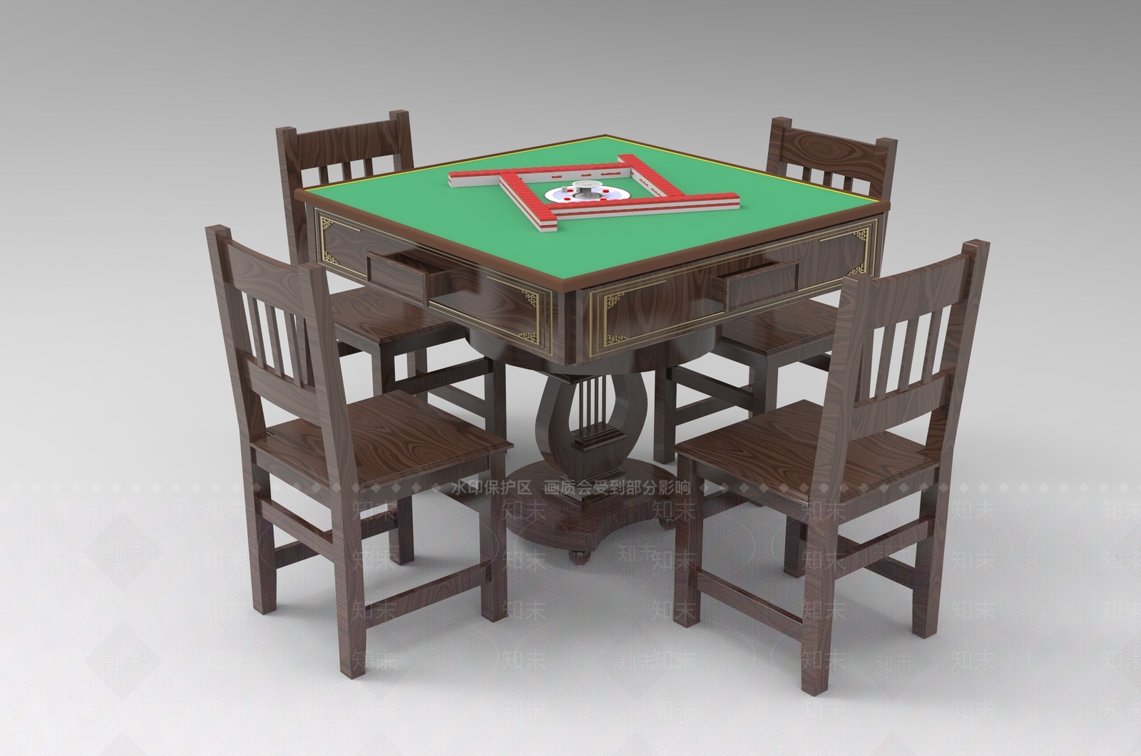现代风格休闲桌SU模型下载【ID:452820228】