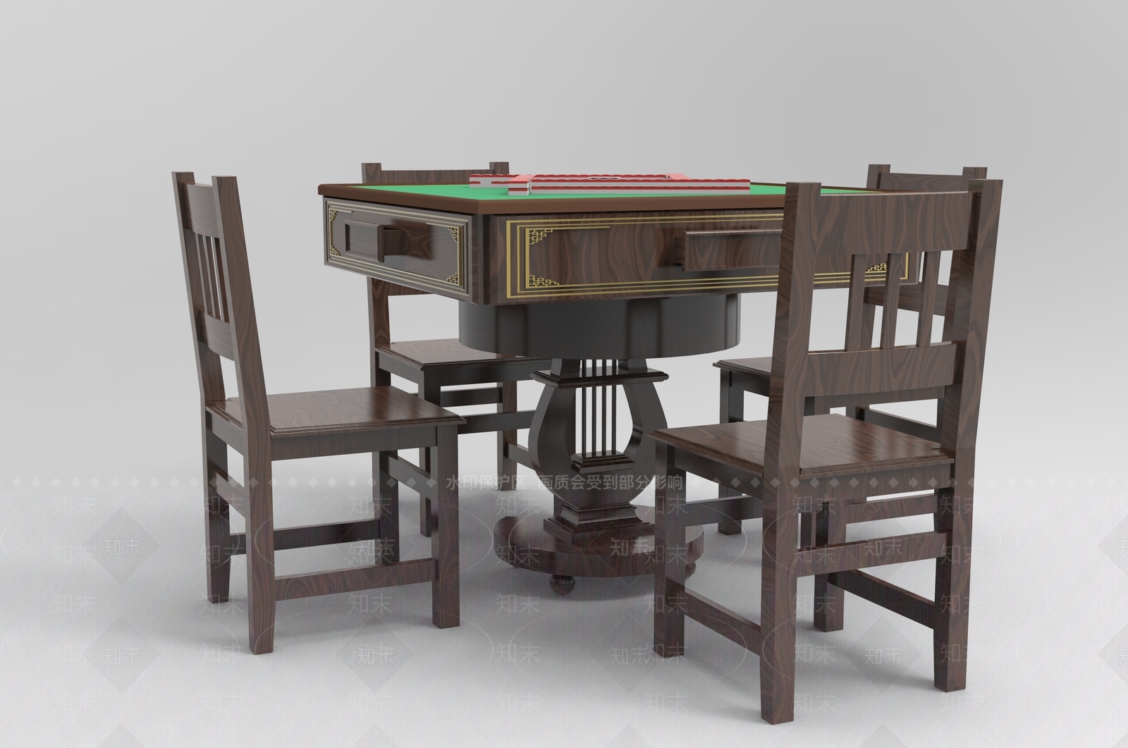 现代风格休闲桌SU模型下载【ID:452820228】