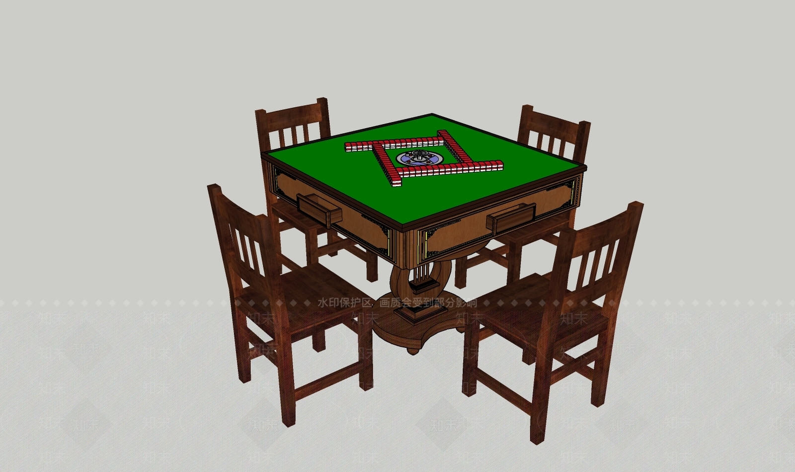 现代风格休闲桌SU模型下载【ID:452820228】