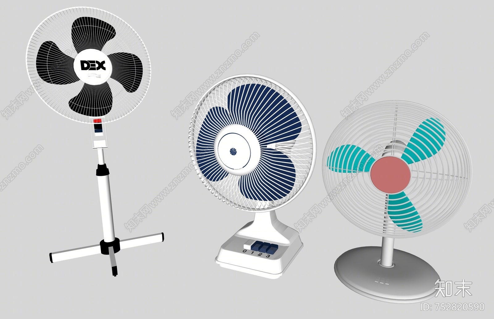 现代风格电风扇SU模型下载【ID:752820590】