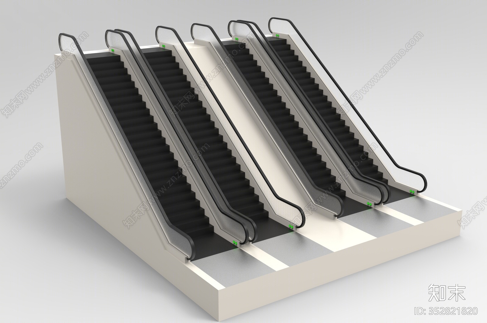 现代风格电动扶梯SU模型下载【ID:352821820】