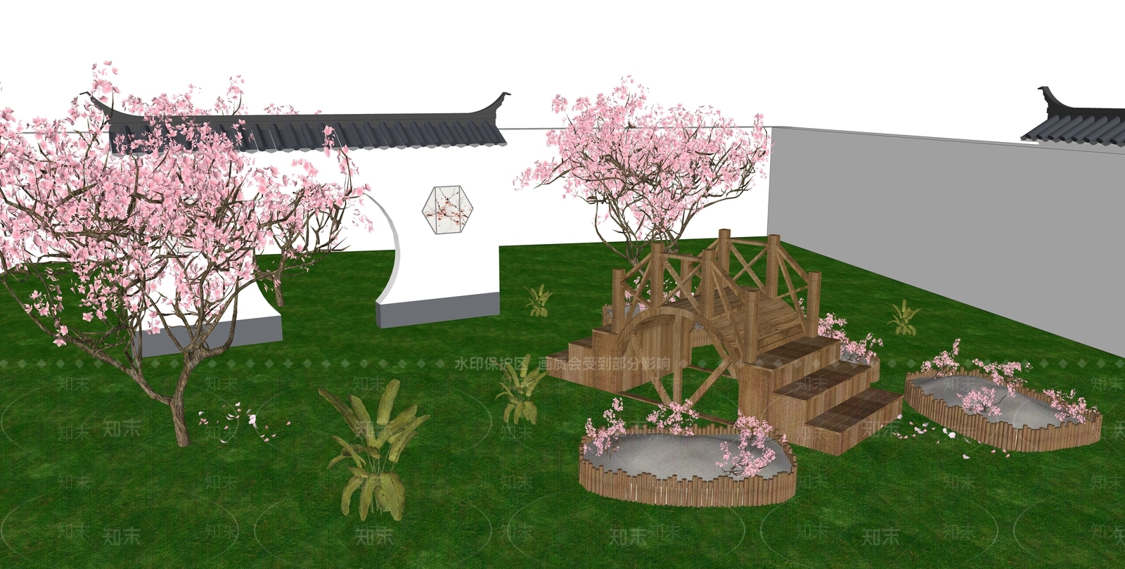 现代风格花园阳台SU模型下载【ID:652821777】