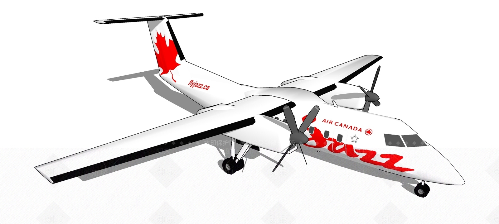 现代风格客机SU模型下载【ID:652827626】