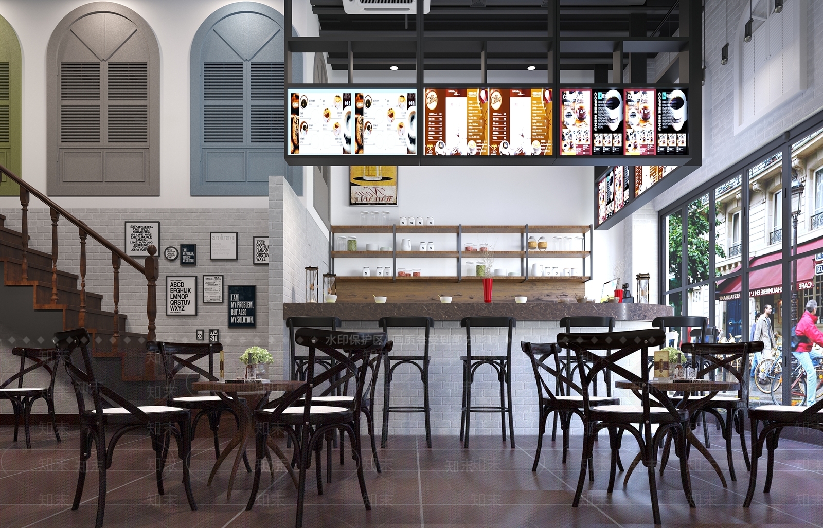 简欧咖啡厅前台3D模型下载【ID:152860062】