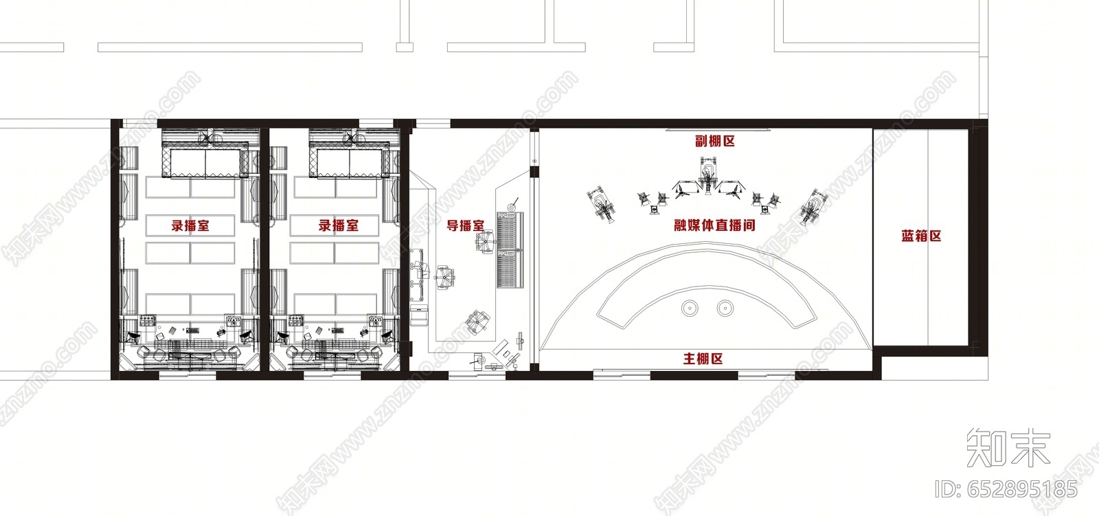 现代风格演播厅SU模型下载【ID:652895185】