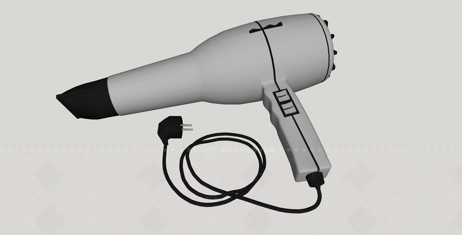 现代风格吹风机SU模型下载【ID:752903260】