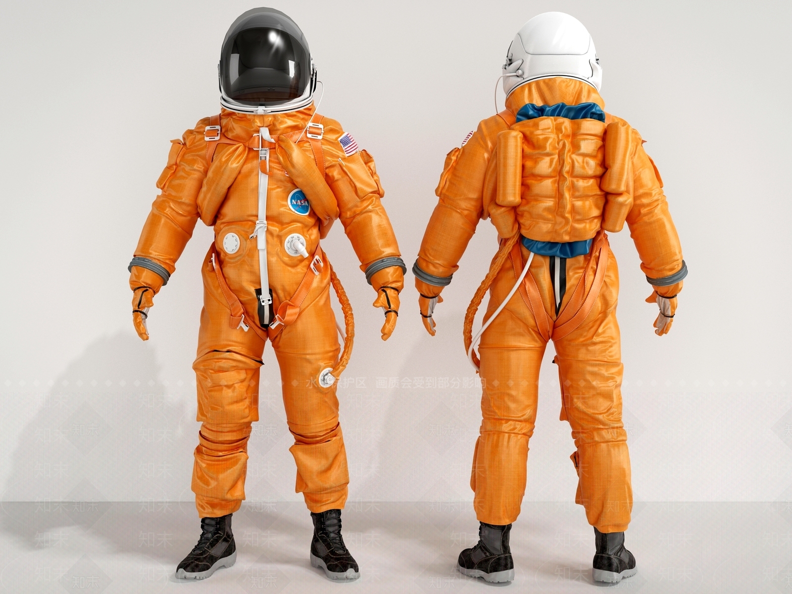 现代风格宇航员3D模型下载【ID:352904492】