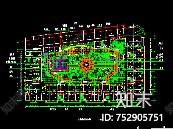 屋顶花园施工图下载【ID:752905751】