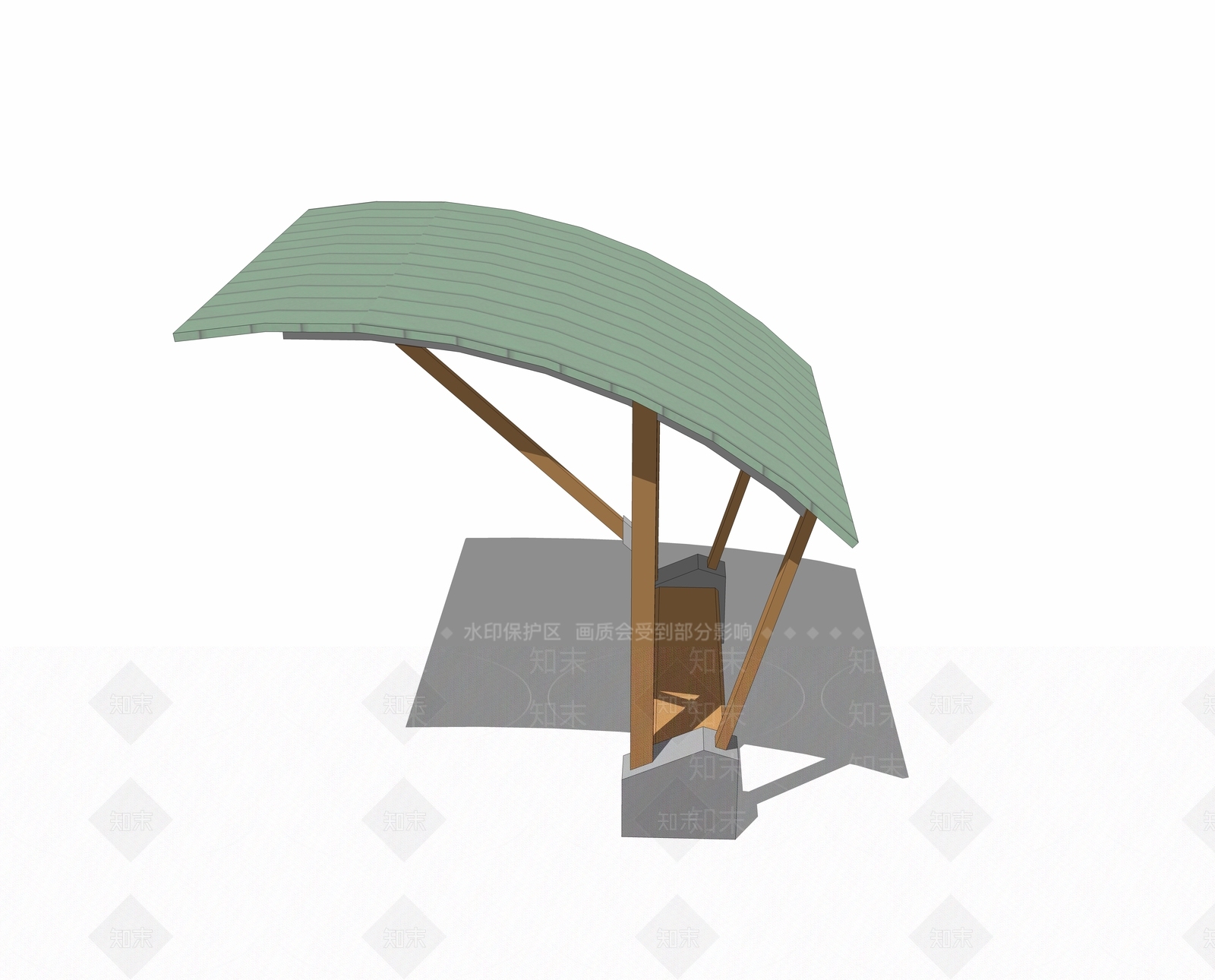 现代风格遮阳棚SU模型下载【ID:952905958】