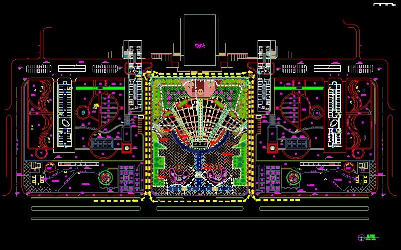 145套公园广场CAD平面图cad施工图下载【ID:752905771】