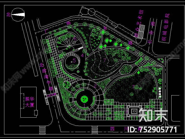 145套公园广场CAD平面图cad施工图下载【ID:752905771】