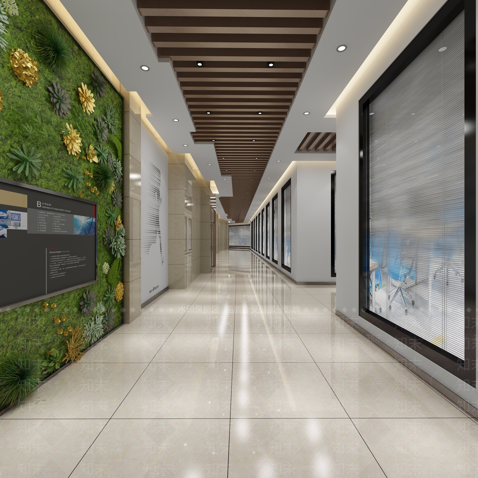 现代商场过道3D模型下载【ID:152937747】