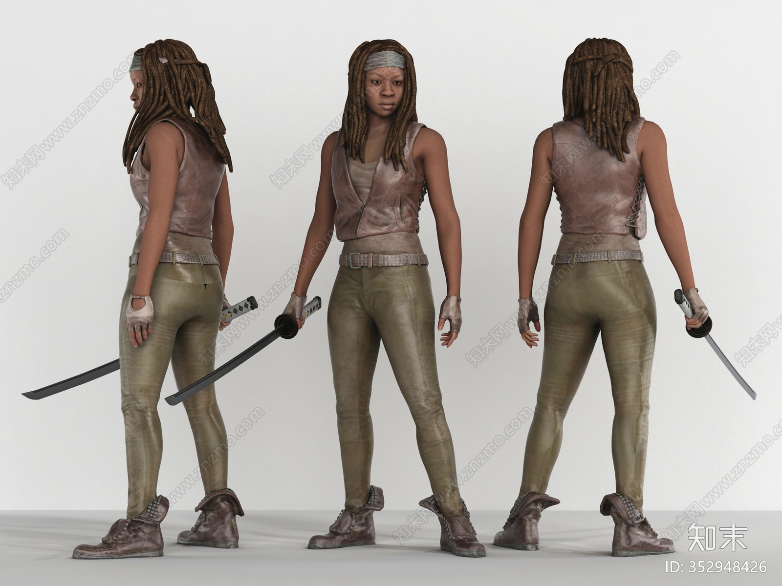 现代风格游戏人物CG模型下载【ID:352948426】