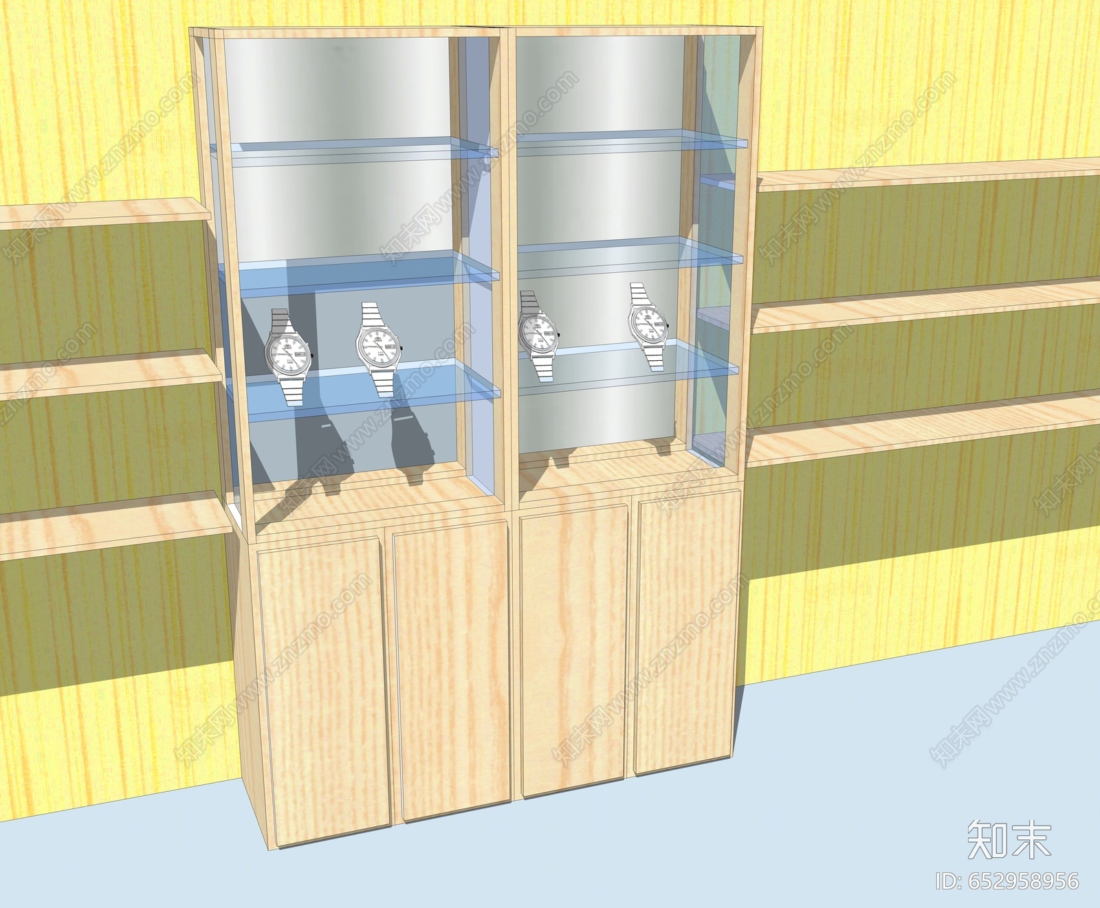 现代风格珠宝柜台SU模型下载【ID:652958956】