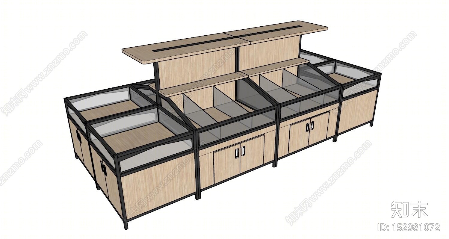 现代风格商场展区SU模型下载【ID:152981072】