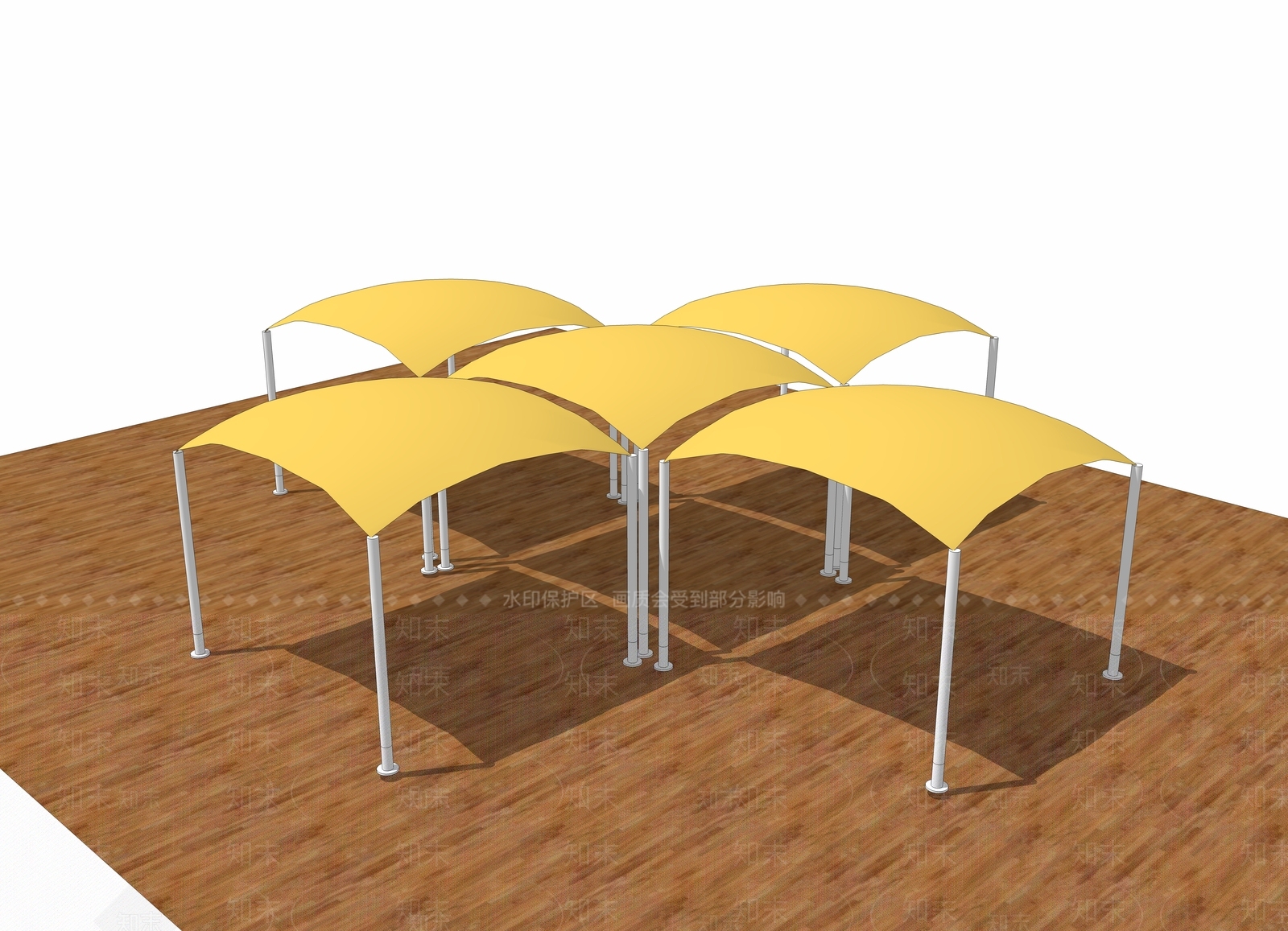 现代风格遮阳棚SU模型下载【ID:953020939】