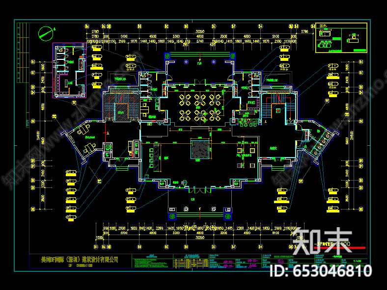 御景国际销售中心cad施工图下载【ID:653046810】