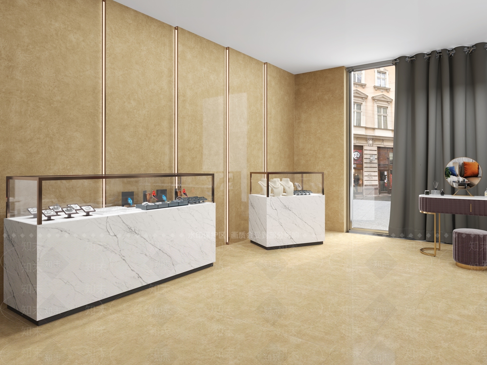 欧式古典风格首饰店3D模型下载【ID:553050818】