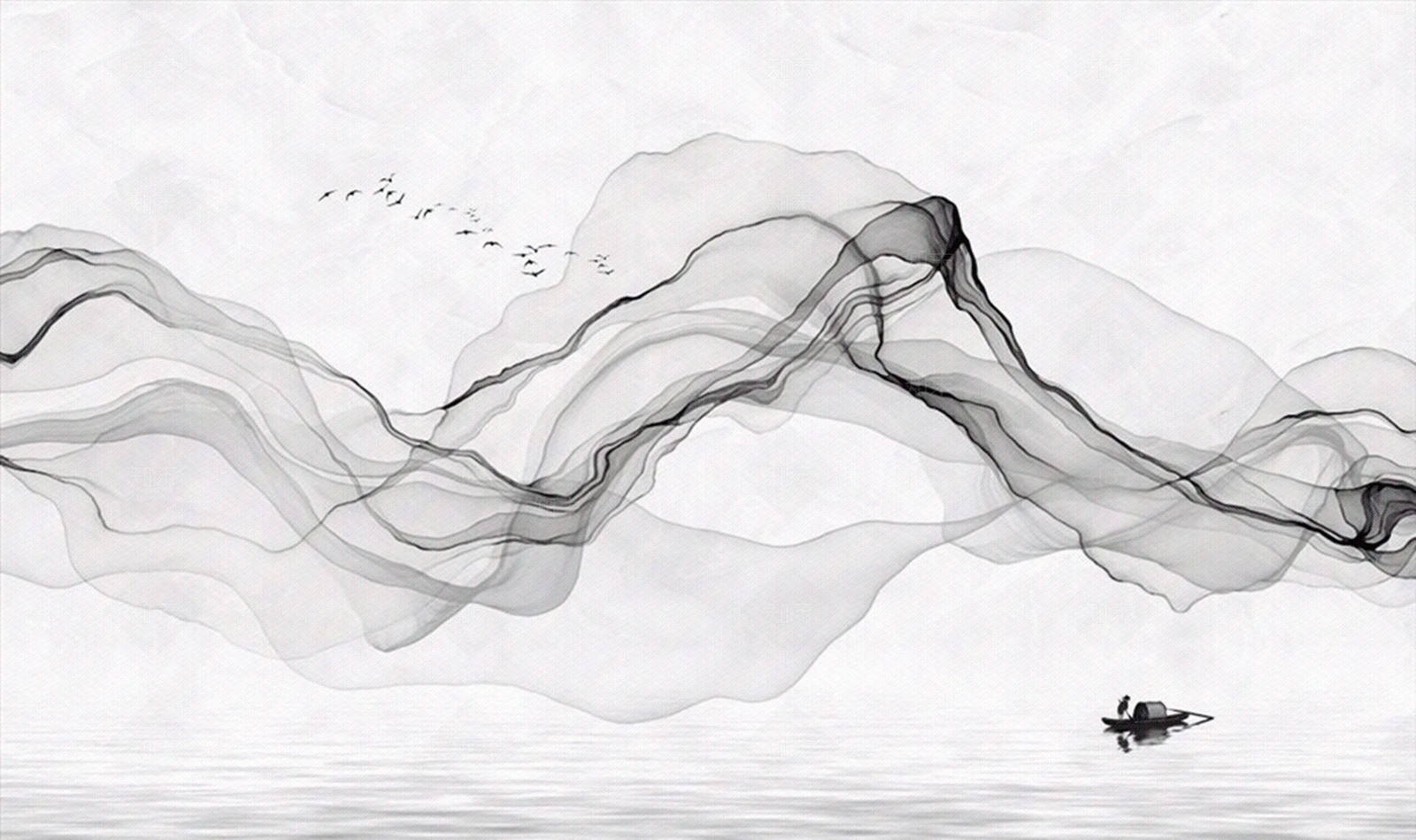 中式新中式山水画贴图下载【ID:353056982】