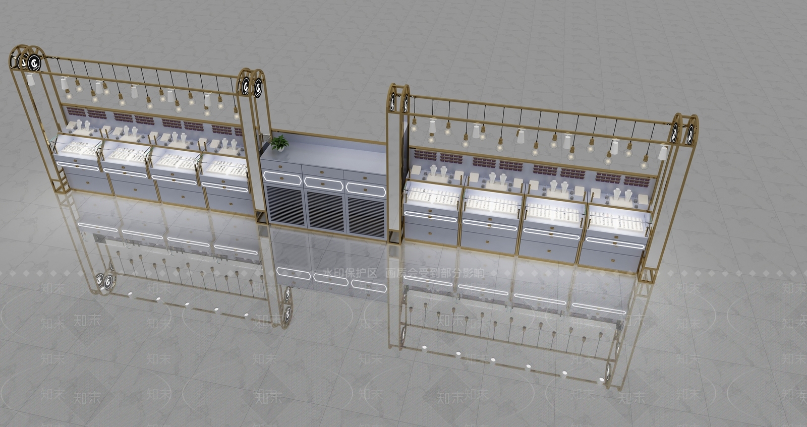 现代珠宝展示货架3D模型下载【ID:553065848】