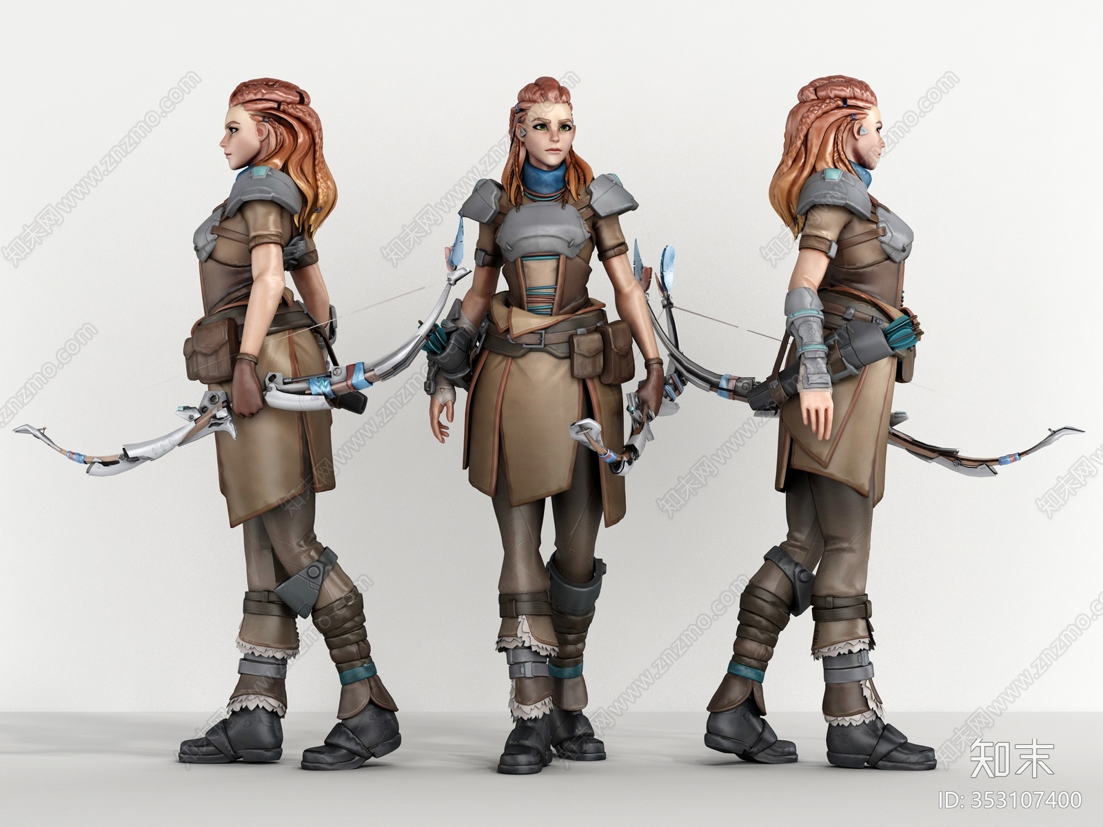 现代风格女人人物CG模型下载【ID:353107400】